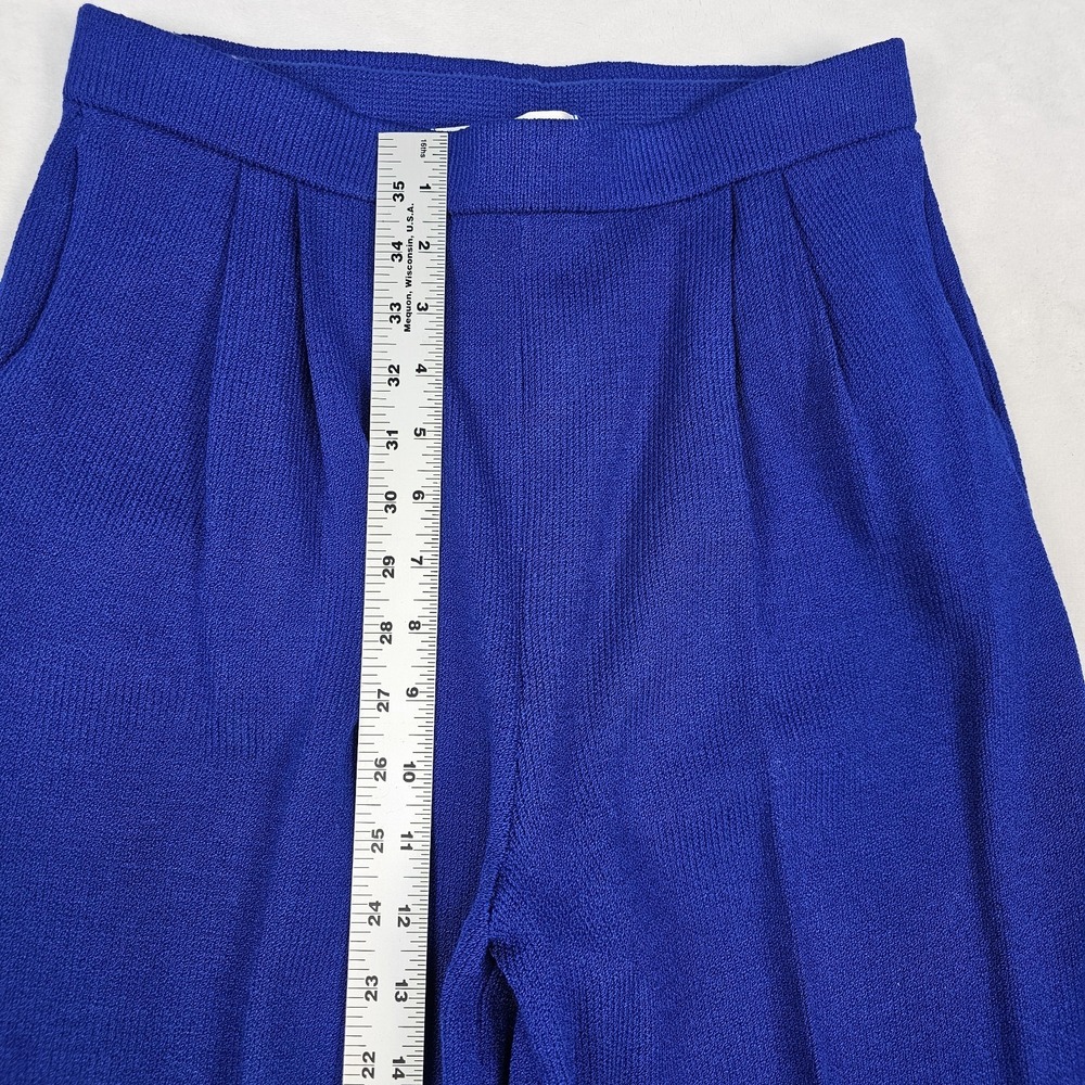 Vtg St John Pant Suit Jacket Marie Gray Women 6 Knit Royal Gold Full Zip Pull On - Picture 14 of 16